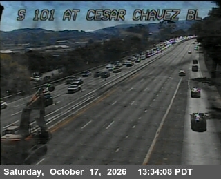 Traffic camera: TV312 -- US-101 : At Cesar Chavez Bl