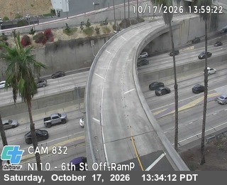 Traffic camera: I-110 : (832) 6th St Off-Ramp