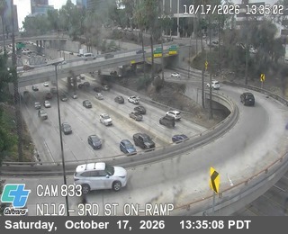 Traffic camera: I-110 : (833) 3th St On-Ramp